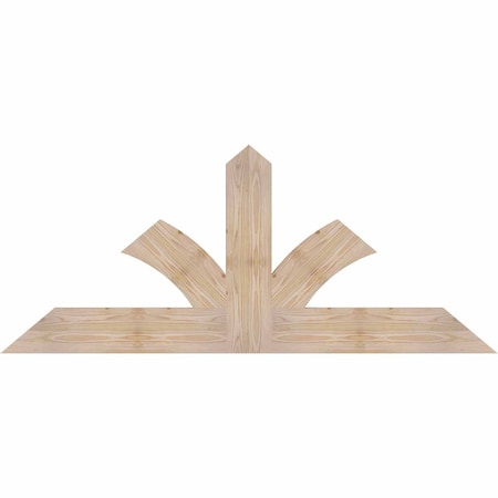 Ekena Millwork Richland Smooth Timber Gable Bracket, Douglas Fir, 60"W x 25"H x 1 1/2"D x 5 1/2"F, 10/12 Pitch GBW060X25X0206RIC00SDF